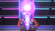 Draco Meteor being used by Cynthia's Mega Garchomp.