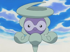 Snowy form Castform in the anime