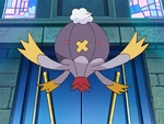 Drifblim is Fantina's main Pokemon which had hatched from an egg. It evolved from Drifloon in the battle with Ash. In the Gym battle it won against Ash's Pikachu and Buizel, but lost to Chimchar.