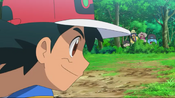 Ash asking a disguised Team Rocket for their help