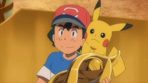 Ash after winning the Alola Pokémon League/Manalo Conference and becoming the 1st Pokémon Champion of Alola.
