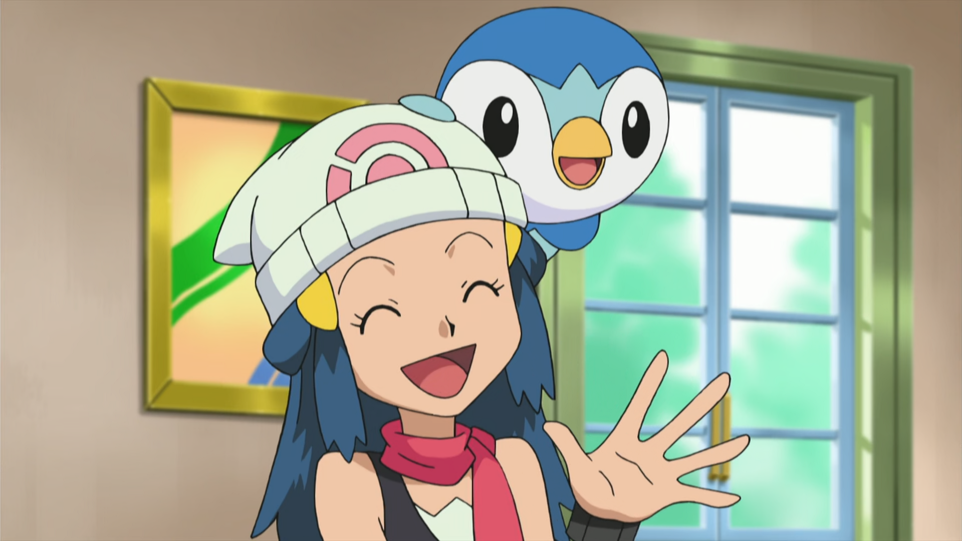 dawn and piplup (pokemon and 2 more) drawn by kumage_kaigan