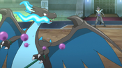 Charizard notifying Alain that Mairin is here