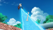 Marowak gets separated from its bone, upon Stone Edge's impact