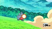 Gible gets hit by its own attack