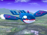 Kyogre on the Battlefield stage.