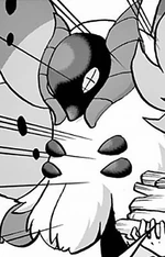 Benga had Volcarona light up the sticks to warm up the Pokémon School's students.