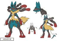 Concept artwork of Mega Lucario.