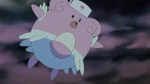As Brock leave his Blissey and Croagunk to protect Cynthia to take care of Team Galactic, as Brock's Blissey and Croagunk join forces with Cynthia's Roserade. Until, they foiled the team since the arrival of Arceus as the team will never get to see their boss Cyrus.