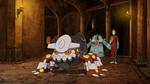 Heatran, like Bronzong, was also forced to obey Marcus against its will by special armor. Heatran was also very powerful and also, like all Heatran, had the ability to walk on walls and ceilings with ease. Heatran was forced to battle against Ash and Dawn, but eventually realized what it was doing thanks to Damos and Sheena, and it allowed Pikachu to destroy its armor with Iron Tail. Heatran then turned on Marcus along with Bronzong.