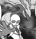 Dragalge battled against Diantha and Mega Gardevoir, but lost.