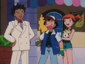 Ash thinks Brock looks like the ice cream salesman