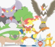Gible with his teammates