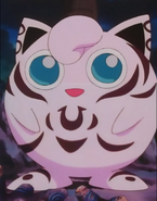 The giant Jigglypuff is known as Bigglypuff in the anime