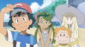 Ash, Lillie, Mallow and Sophocles