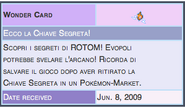 Italian Rotom Wonder Card