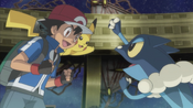 As Frogadier battling with Ash