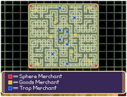 The locations of the treasures.