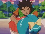 Brock caught the girl