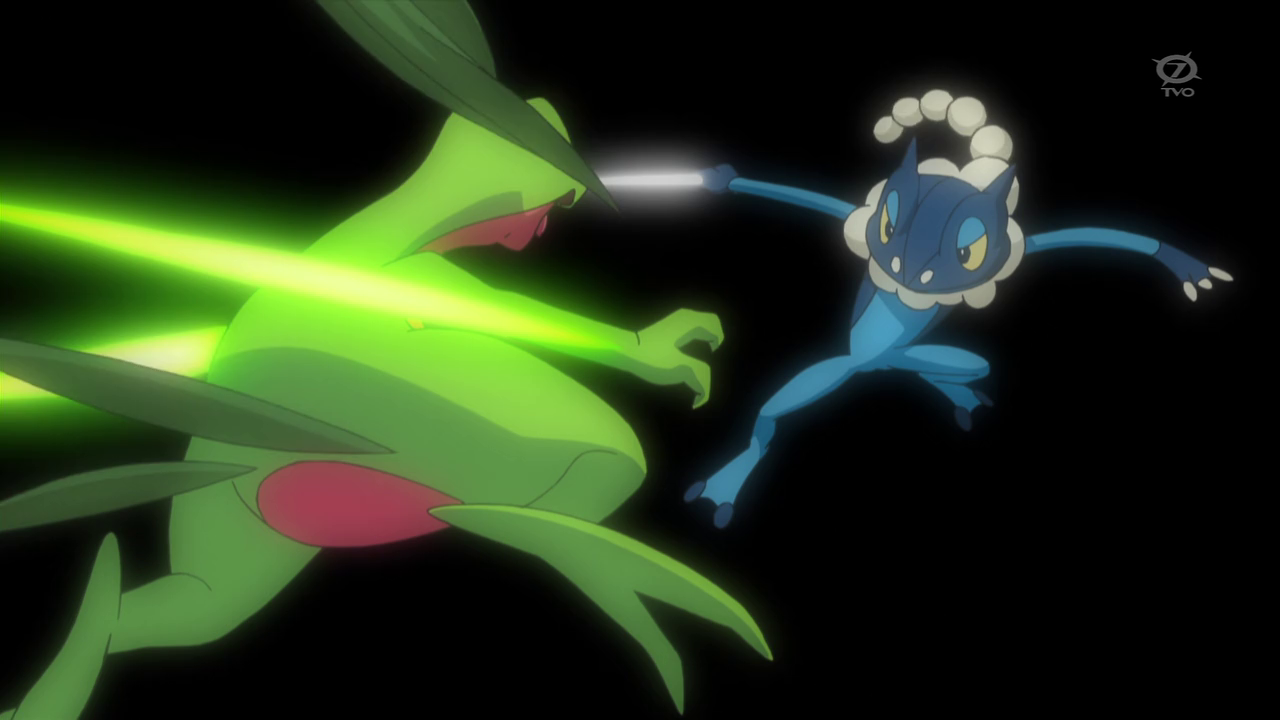 Ash greeninja vs mega sceptile