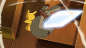 Pikachu giving the final blow