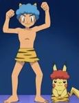 Ash in Caveman Costume