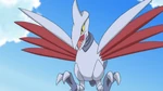 Barry utilized Skarmory during his third round Sinnoh League match against Paul. Skarmory wasn't in battle for long and used its Spikes move to create an entry hazard to damage the opponents when they are sent out. However, it has poor defense and fell quickly to Paul's Magmortar.