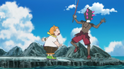 Sophocles see that a Pyukumuku got stuck on Kiawe