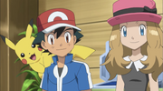 Ash and his childhood friend, Serena.