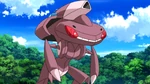 Ash befriended a Genesect containing the Douse Drive and helped it convince the Red Genesect that not all humans are enemies. Ash then helped it build a home for the Genesects to live in.