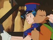 Misty pulls Brock's ear