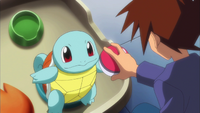 An alternative Gary Oak, picking a Squirtle, in I Choose You (movie)