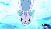 Pachirisu charges with Discharge in the ice