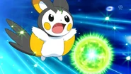 Hidden Power being used by Iris's Emolga.