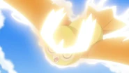 Sky Attack being used by Ash's Noctowl.