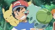 Ash and Bulbasaur.