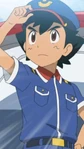 Ash in a police officer uniform