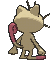 Meowth's Shiny back sprite
