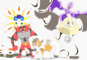 Lycanroc with his teammates