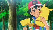 Ash notices Pikachu's injury on its tail.