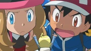 Ash and Serena, upon finally learning that Clemont is the Gym Leader of Lumiose City.