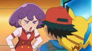 Burgundy points out Ash should change his Pokémon team.