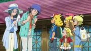 Sycamore was glad the heroes made it in time for the Pokémon Summer Camp.