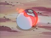 Gary's Pokémon does not go out of the Poké Ball