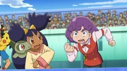 Burgundy is mad at Cilan's victory.