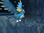 Pikachu riding on Articuno