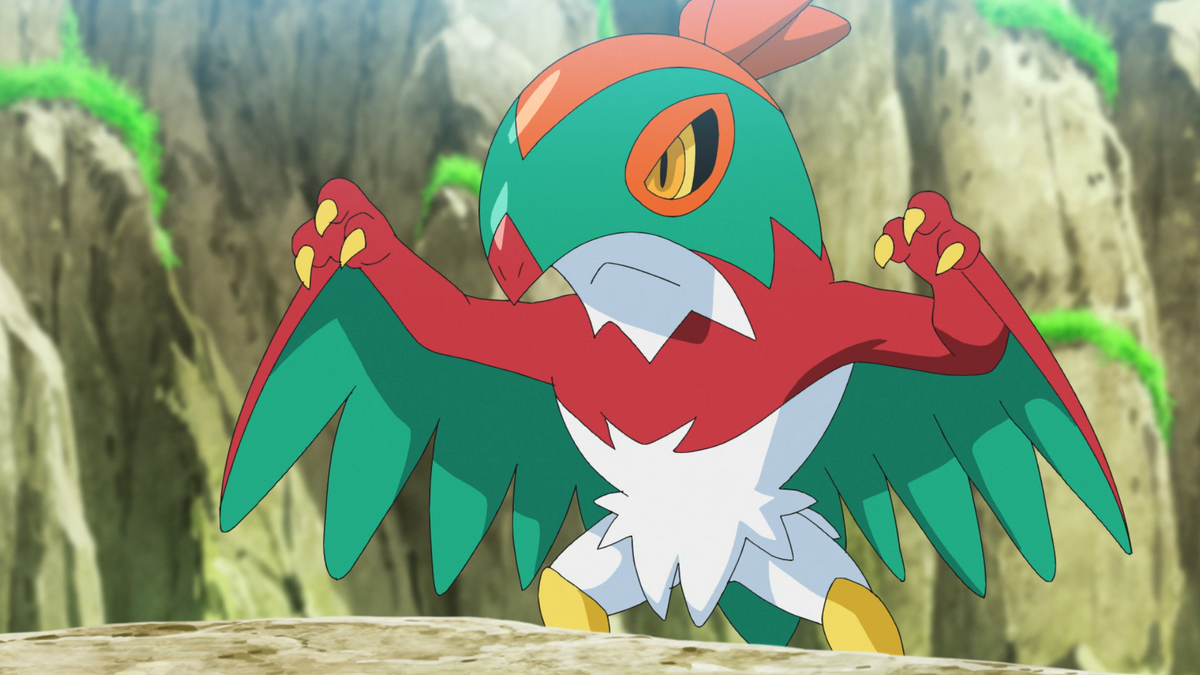 This Hawlucha is a fighting/flying-type Pokémon owned by Ash Ketchum and is...