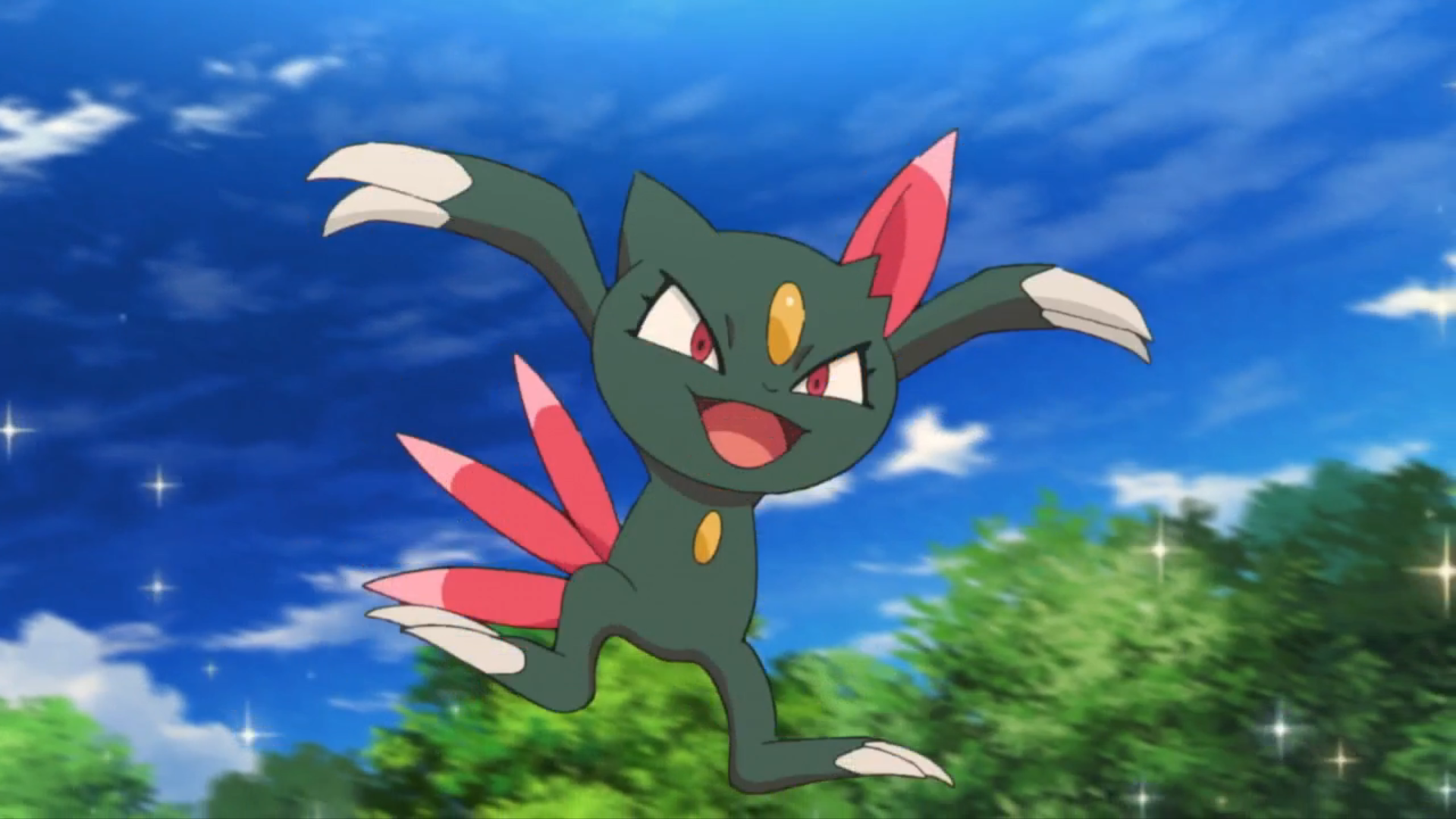 This Sneasel is a Dark/Ice-type Pokémon owned by a hunter. 