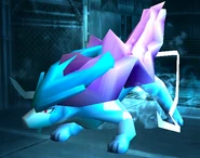 Suicune on the Shadow Moses Island stage.