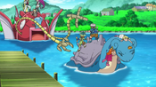 Team Rocket attempts to steal Lapras